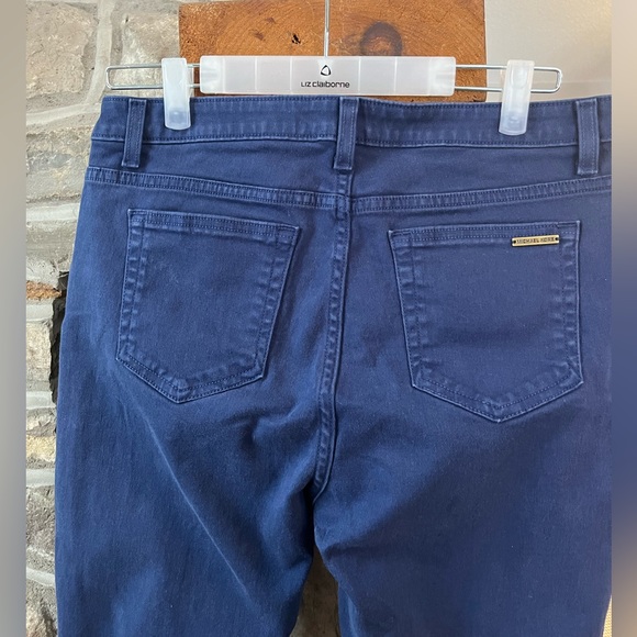 Michael Kors Skinny Jeans - blue colour with stretch - zippered pockets - Picture 8 of 9